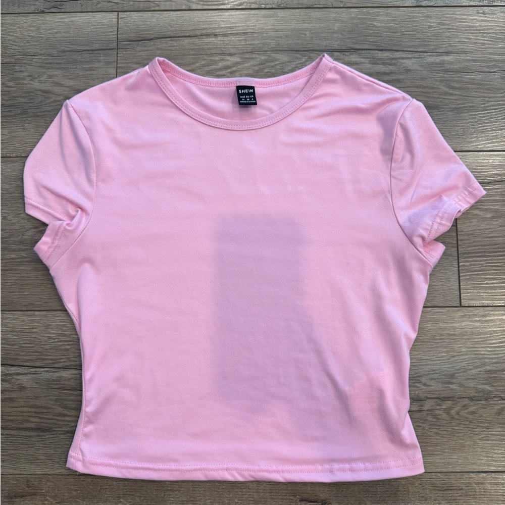 SHEIN Light Pink Short Sleeve Tee